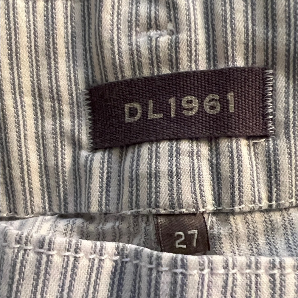 DL1961 Hepburn Wide Leg Striped  Chinos - Picture 2 of 9